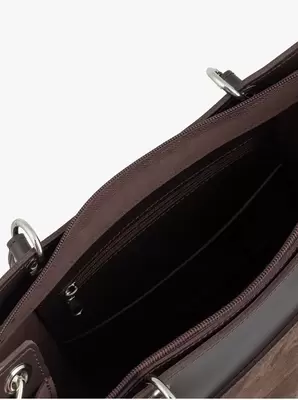 Ciemnobrązowa duża torebka A4