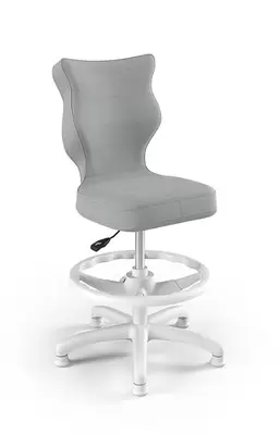 , Petit, krzesło dziecięce z podnóżkiem, wzrost 119-142 cm, szare