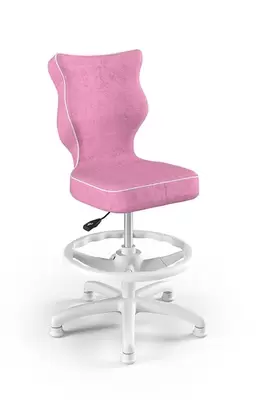, Petit, krzesło dziecięce z podnóżkiem, wzrost 119-142 cm, różowe