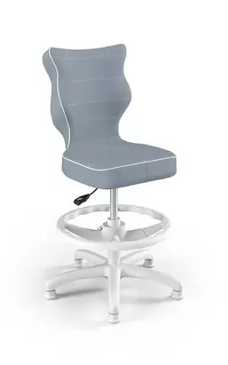 , Petit, krzesło dziecięce z podnóżkiem, wzrost 119-142 cm, niebieskie
