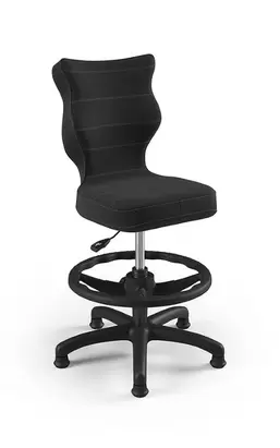 , Petit, krzesło dziecięce z podnóżkiem, wzrost 133-159 cm, antracyt