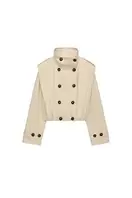 SHORT PLEATED TRENCH COAT
