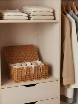Pleciony organizer na kable z pokrywką