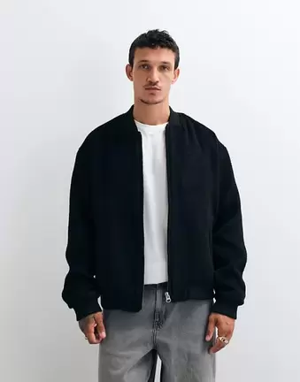 ASOS DESIGN oversize bomberka w czerni