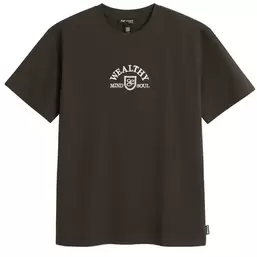 Luźny T-shirt z bawełny czesanej