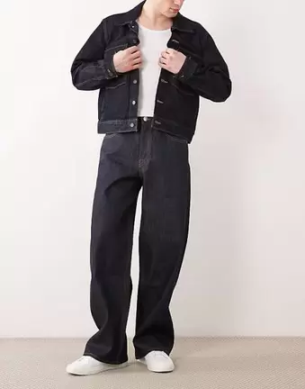 Jack & Jones – Dave – Ciemnoniebieskie jeansy o szerokim kroju