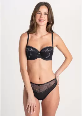 Biustonosz Juno A333 czarny push-up