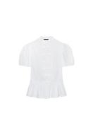 PEPLUM SHIRT WITH FROG FASTENING