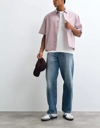 Jack & Jones Alex baggy jeans w jasnoniebieskim spraniu