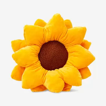 Żółta poduszka w kształcie słonecznika – 39 cm