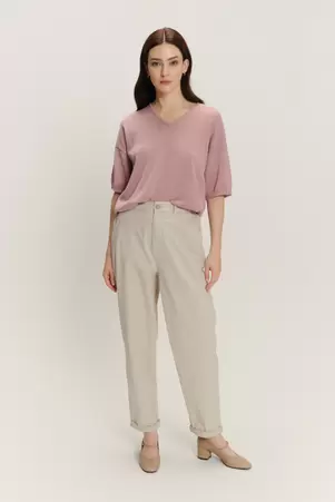 Sweter oversize w kolorze brudnego różu