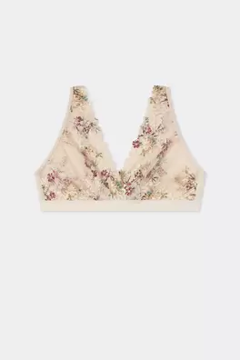 Trójkątny Biustonosz Lara z Nadrukiem Pretty Flowe...