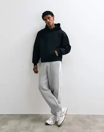 ASOS DESIGN oversize bluza z kapturem z dzianiny nurek w czerni