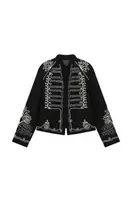 JACKET WITH EMBROIDERED SHOULDER PADS