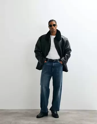 ASOS DESIGN kurtka pilotka w kolorze czarnym