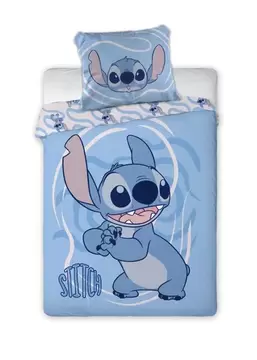 Lilo i Stitch, 2-częściowy komplet pościeli bawełnianej, 100x135 cm
