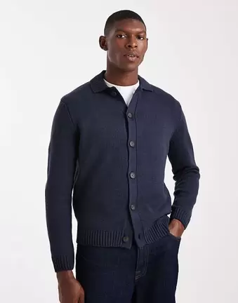 ONLY & SONS – Granatowy kardigan o regularnym kroju