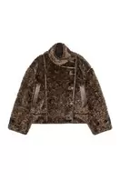 CONTRAST FAUX FUR JACKET
