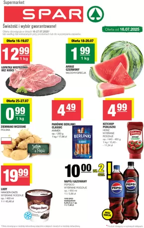 Katalog Spar w: Nowogrodziec | Spar gazetka | 2025-07-16T00:00:00.000Z - 2025-07-27T00:00:00.000Z