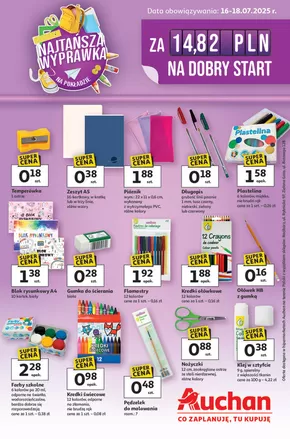Katalog Auchan w: Warszawa | Gazetka NAJTAŃSZA Wyprawka Szkolna Hipermarket Auchan | 2025-07-16T00:00:00.000Z - 2025-07-18T00:00:00.000Z