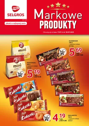 Katalog Selgros w: Warszawa | Markowe Produkty | 2025-07-17T00:00:00.000Z - 2025-07-30T00:00:00.000Z