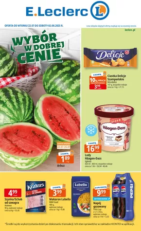 Katalog E.Leclerc w: Oleśnica | Nasze najlepsze okazje | 2025-07-22T00:00:00.000Z - 2025-08-02T00:00:00.000Z