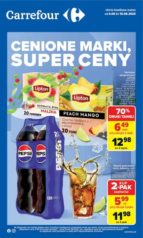 Katalog Carrefour w: Warszawa | Gazetka Cenione marki, super ceny | 2025-08-03T00:00:00.000Z - 2025-08-16T00:00:00.000Z