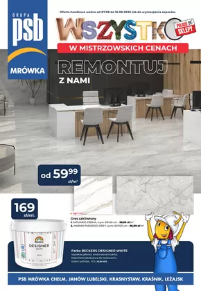 Katalog Mrówka | Rabaty i promocje | 2025-08-07T00:00:00.000Z - 2025-08-16T00:00:00.000Z