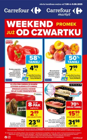 Katalog Carrefour w: Warszawa | Gazetka Weekend promek ju&#380; od czwartku! | 2025-08-06T00:00:00.000Z - 2025-08-09T00:00:00.000Z