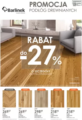 Katalog Grupa Fachowiec w: Oborniki | Barlinek – podłogi drewniane taniej nawet o 27%! | 2025-08-07T00:00:00.000Z - 2025-10-31T00:00:00.000Z