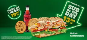 Katalog Subway w: Kielce | Powrócił sub of the day 13 90 zł | 2025-08-14T00:00:00.000Z - 2025-08-28T00:00:00.000Z