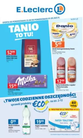 Katalog E.Leclerc w: Kielce | Szeroki wybór ofert | 2025-08-25T00:00:00.000Z - 2025-09-01T00:00:00.000Z