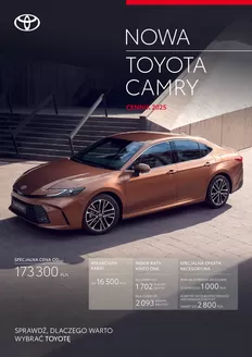 Katalog Toyota w: Długołęka | spec camry 2025 | 2025-08-26T00:00:00.000Z - 2025-12-31T00:00:00.000Z