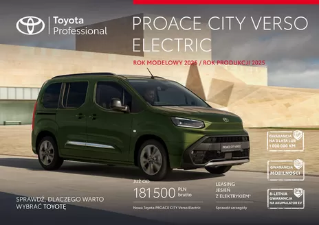 Katalog Toyota w: Bydgoszcz | spec nowy proace city verso ev | 2025-01-01T00:00:00.000Z - 2025-12-31T00:00:00.000Z