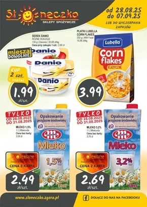 Katalog Słoneczko w: Sieniawa | Aktualne oferty i promocje | 2025-08-28T00:00:00.000Z - 2025-09-07T00:00:00.000Z