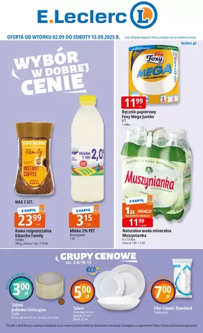Katalog E.Leclerc w: Kielce | E.Leclerc gazetka | 2025-09-02T00:00:00.000Z - 2025-09-13T00:00:00.000Z