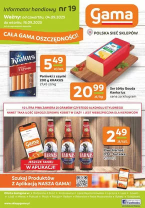 Katalog GAMA w: Płock | Ekskluzywne oferty dla naszych klientów | 2025-09-10T00:00:00.000Z - 2025-09-24T00:00:00.000Z