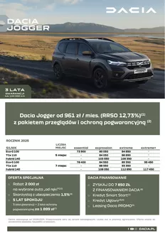 Katalog Dacia | DACIA JOGGER 2025  | 2025-09-15T00:00:00.000Z - 2026-04-30T00:00:00.000Z