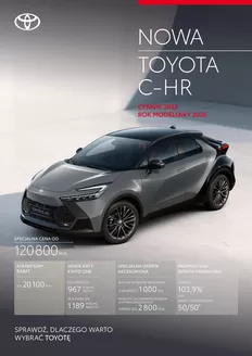 Katalog Toyota w: Piaseczno | spec toyota c hr 2026 | 2025-09-16T00:00:00.000Z - 2026-12-31T00:00:00.000Z
