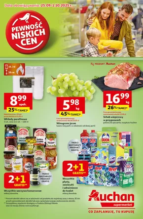 Katalog Auchan w: Kielce | Gazetka Pewność niskich cen Supermarket Auchan | 2025-09-24T00:00:00.000Z - 2025-10-08T00:00:00.000Z