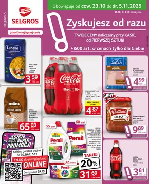 Katalog Selgros w: Kraków | Oferta dla profesjonalistów | 2025-10-23T00:00:00.000Z - 2025-11-06T00:00:00.000Z