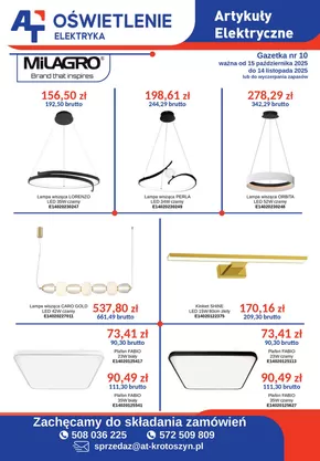 Katalog AT w: Rawicz | Oświetlenie / elektryka Ważna do 14 listopada | 2025-11-03T00:00:00.000Z - 2025-11-14T00:00:00.000Z