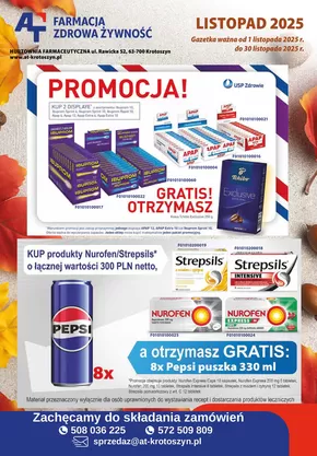 Katalog AT w: Krzepice | Farmacja / zdrowa żywność Ważna do 30 listopada | 2025-11-03T00:00:00.000Z - 2025-11-30T00:00:00.000Z