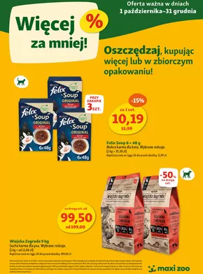 Katalog Maxi Zoo w: Karczew | Więcej za mniej! | 2025-11-03T00:00:00.000Z - 2025-12-31T00:00:00.000Z