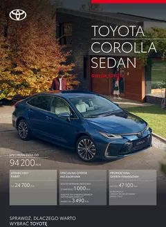 Katalog Toyota | spec corolla sd my24 gielda toyoty | 2025-11-22T00:00:00.000Z - 2025-12-06T00:00:00.000Z
