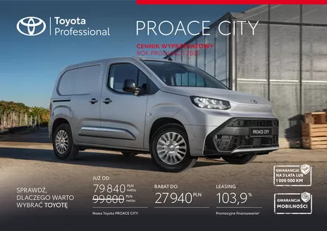 Katalog Toyota w: Piła | Spec nowy proace city py25 | 2025-01-01T00:00:00.000Z - 2025-12-31T00:00:00.000Z