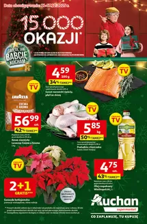 Katalog Auchan w: Kraków | Gazetka Święta jak babcię kocham Supermarket Auchan | 2025-12-11T00:00:00.000Z - 2025-12-17T00:00:00.000Z