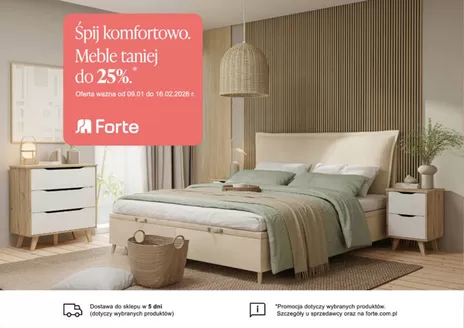 Katalog Forte Meble w: Sieradz | Rabat 25 % | 2026-01-19T00:00:00.000Z - 2026-02-16T00:00:00.000Z