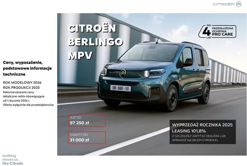 Katalog Citroen w: Kraków | Nowy Citroen Berlingo ceny 2025  | 2026-01-20T00:00:00.000Z - 2027-01-01T00:00:00.000Z