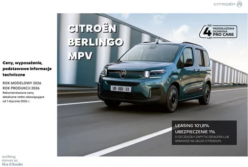 Katalog Citroen w: Kraków | Nowy Citroen Berlingo ceny 2026 | 2026-01-20T00:00:00.000Z - 2027-01-01T00:00:00.000Z